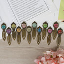 Dried flower design retro metal bookmark document book mark statione random. FT
