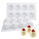 8 Cavity Diamond Polygonal Silicone Cake Mold French Dessert Mousse Pastry T Ew