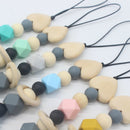 Baby Pacifier Clip Chain Silicone And Wood Pacifier Clip Wooden Bead Dummy  E8M4