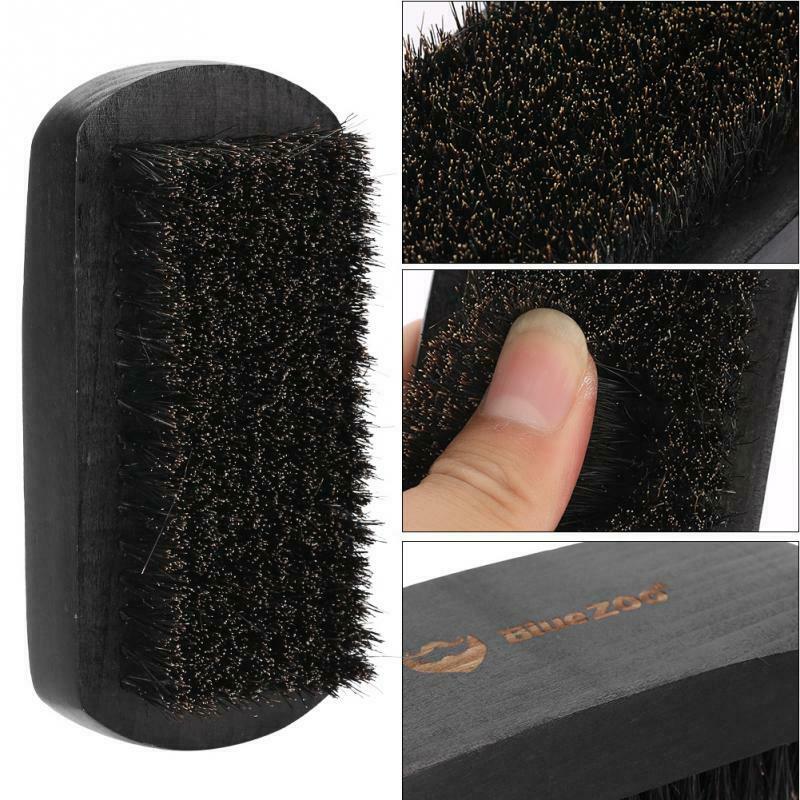 Bluezoo Men Mustache Oval Black Brush Beard Care Shaving Cleaning Grooming  F5L2
