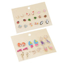 18Pairs Lovely Assorted Animal Owl Butterfly Frog Ear Stud Earrings Gift Set