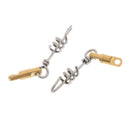 2Pcs Heavy Swivels Snap Swirl Connector Corkscrew Saltwater Fishing Tackles