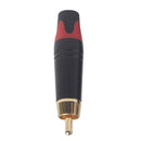 DIY RCA Male Solder Plug Audio Video Cable Connector Adapter (Red 2pcs) A