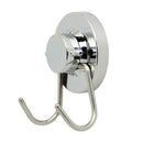 Stainless Steel Vacuum Button Wall Suction Cup Double Hook Towel Holder HanY Ew