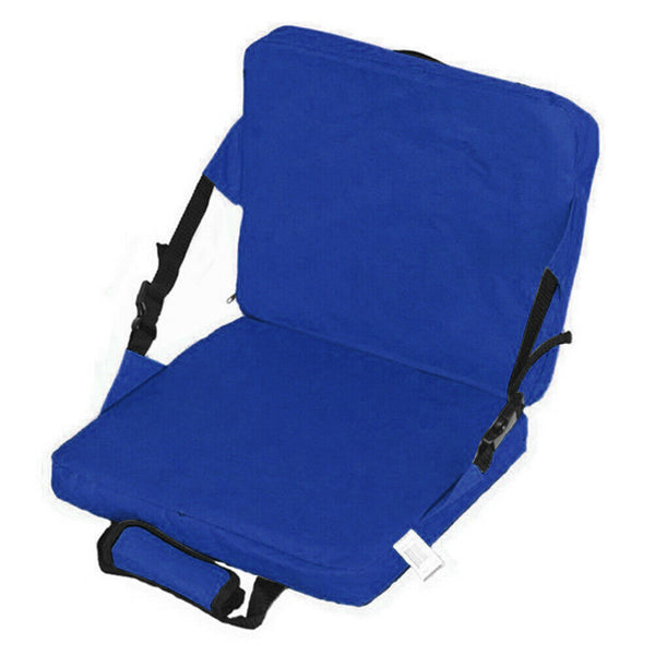 Outdoor Cushion Chair Camping Beach Foldable Seat Pad with Backrest (Blue)