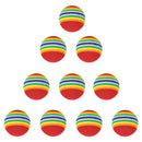 10Pcs Rainbow Soft Foam Sponge Golf Balls Swing Practice Training Aids 42mm