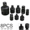 8pcs 1/2" 1/4" 3/8" 3/4" Drive Ratchet Socket Adapter Reducer Air Impact Set