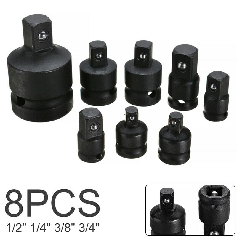 8pcs 1/2" 1/4" 3/8" 3/4" Drive Ratchet Socket Adapter Reducer Air Impact Set