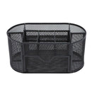 Multifunctional 9 Components Table Metal Desktop Storage Box (Black) J8N7