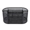 Multifunctional 9 Components Table Metal Desktop Storage Box (Black) J8N7