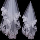 White Ivory Cathedral Length Lace Edge Bride Wedding Bridal Long  150CM B Gw