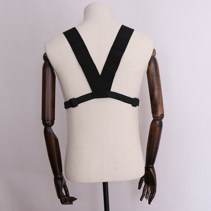 3 Pocket chest pack bag harness for walkie talkie radio BX