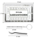 Eyeglass Repair Kit Sunglass Glasses Repair Kit Eyeglasses Screws with 12 P