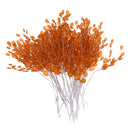 50pcs Acrylic Crystal Bud Branches Artificial Flower Twigs For Party Orange