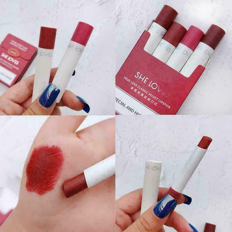 Women Girl Matte Lip Glaze Non-fading Waterproof Female New Studen Lipstick D7F4