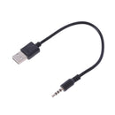 USB Male to 3.5mm Audio Stereo Headphone Jack Plug Cable For MP3 MP4 Black Hot