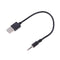 USB Male to 3.5mm Audio Stereo Headphone Jack Plug Cable For MP3 MP4 Black Hot