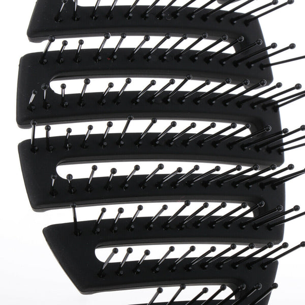 Anti-static Scalp Massage Hair Brush Comb for Curly Straight Hair Black