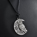Charm Goddess Crescent Moon Pentagram Pendant Owl Pagan Amulet Necklace Jewelry