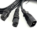 1m IEC 320 C14 to 2 C13 AC Power Extension Cord for PC Computer PDU UPS