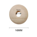 50 Pieces  DIY Wooden Flat Round Beads 8x15mm Loose Spacer Charms Natural Wood