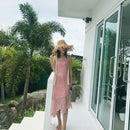 Collapsible Lace Strap Straw Hat Bow Wide Grass Female Summer Cap Beach Vis