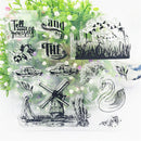 Windmill Swan DIY Transparent Silicone Stamps Scrapbooking Album Cards De JR