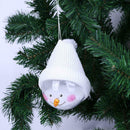 3pcs Snowman Balls Smiling with Hat Christmas Tree Decorative Home Decor