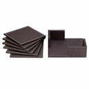 Coasters For Drinks,Leather Coasters Set With Holder Set Of 6,Protect Furni Y4J3