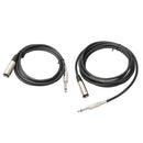 2 Pcs 6.35mm Mono Plug Audio Connector Microphone Cable for Microphone Parts