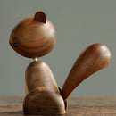 Home Decor Scandinavian Danish Walnut Solid Wood Home Small Ornament, Large