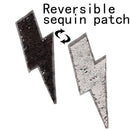 lightning reversible change color sequin sew on patch for clothes DIY applique !