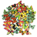 50pcs Wooden Butterfly Sewing Buttons Knitting Clothes Decor (28x20x2.5mm) A