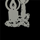Delicate Xmas Candle framed Metal Cutting Dies Scrapbooking Card Craft Decor ME