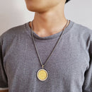 Stainless Steel Tai Chi Yin Yang Rotating Pendant Necklace Gift For Valentine,