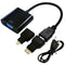 20cm 1080P Micro HDMI to VGA Converter Adapter With Audio Video Cable Fits HDTV