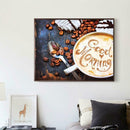 5D DIY Full Drill Diamond Painting Coffee Embroidery Mosaic Kit Home Decor