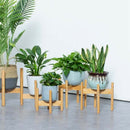 Wooden Flower Stand Window Balcony Desktop Mini Flower Pot Holder Pot Displ P1R3