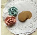 100pcs Round Brown Tags Price Blank Label Luggage Hang Paper Kraft MO