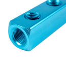 Pneumatic Air 4 Way Air Hose Inline Manifold Block Splitter blue B6M8