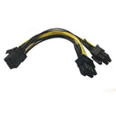 Module 6Pin to Dual PCI-E PCIe 8Pin + 8Pin (6+2Pin) Power Ribbon Cable Cord