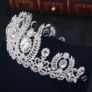 Wedding Crown Queen Headband Rhinestone Big Flower Bridal Tiara Bride Brida V6Y2