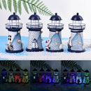 LED light metal lighthouse anchor mediterranean decorative home nautical decor &