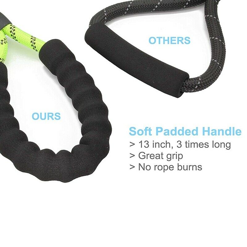 5 Ft Strong Dog Leash Comfortable Padded Handle Highly Reflective Threads M X7P5