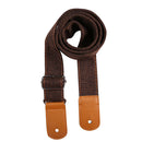Cotton Linen Guitar Strap Adjustable Belt for Guitar Ukulele Bass (Coffee)