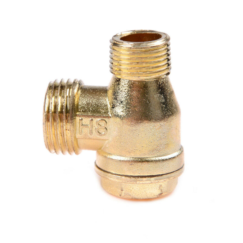 Air Compressor 3-Port Brass Male Threaded Check Valve Connector Tool A Cy
