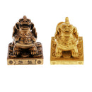 2Pcs/Pack Piyao Statue Fengshui Golden Chi Lin Statue Charm Fengshui for