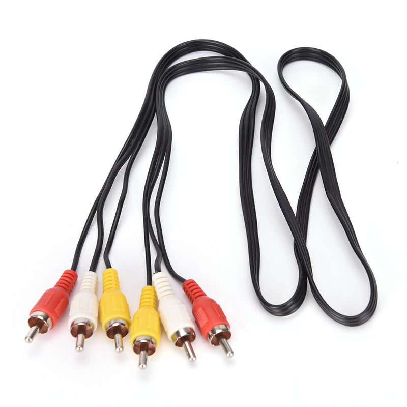 3 RCA Male to 3 RCA Male Composite Audio Video AV Cable Plug  1M  OZ