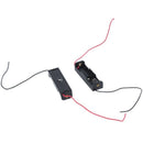 2pcs Spring Clip Black Plastic 1 x 1.5V AA Battery Case Holder H1P1