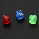 100x Mixed Transparent Acrylic Dice Spacer Beads 8*8mm
